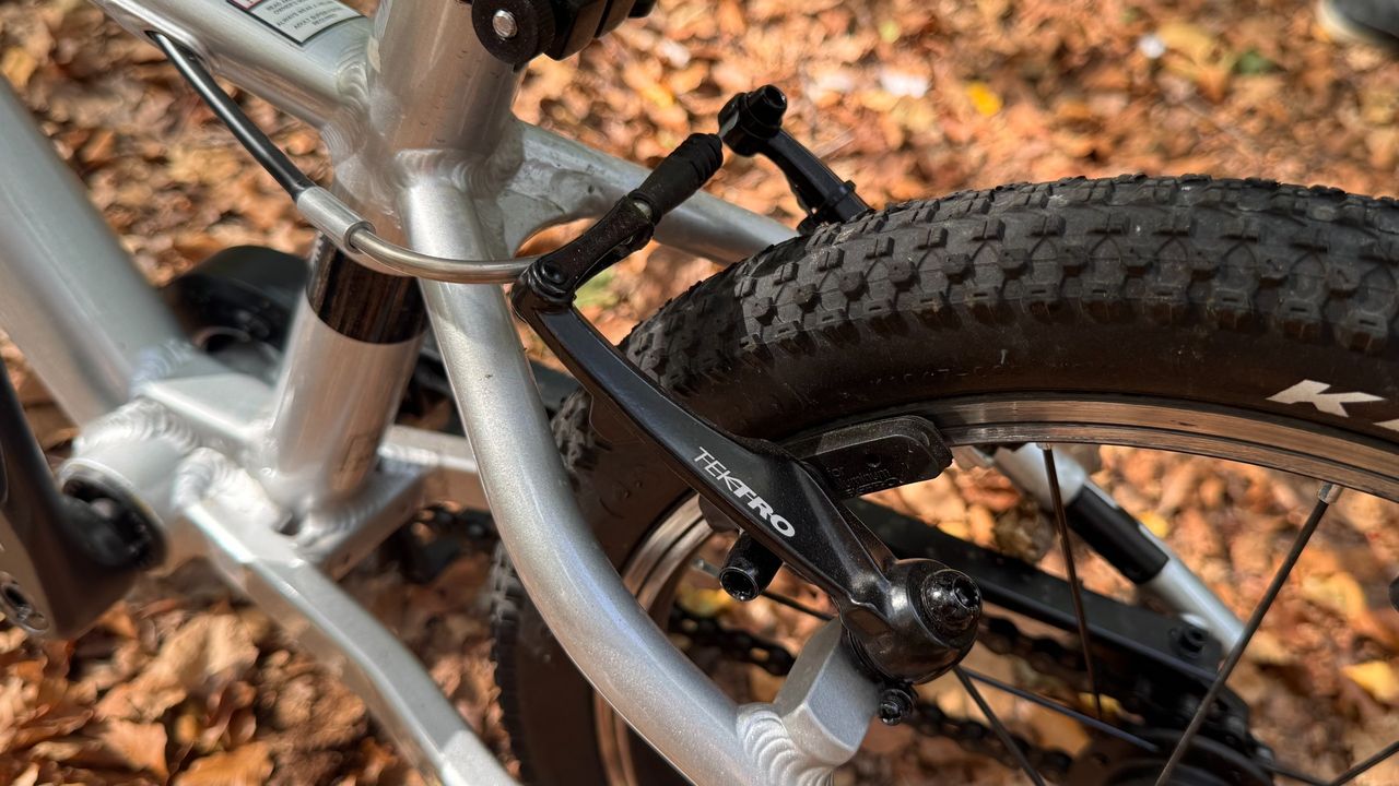 Rear V-brake on the Prevelo Alpha Two kids bike