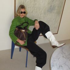 Elsa Hosk wearing a Prada bag.