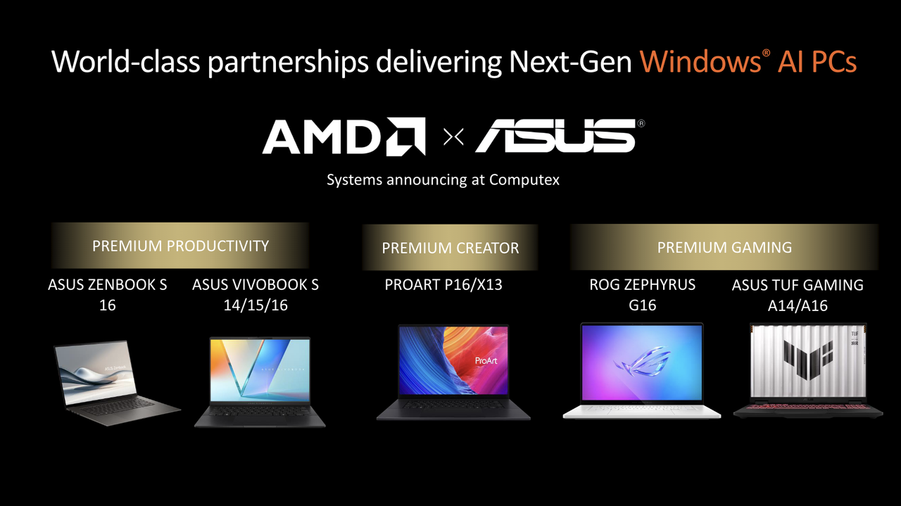 AMD Ryzen AI 300 series Asus laptops