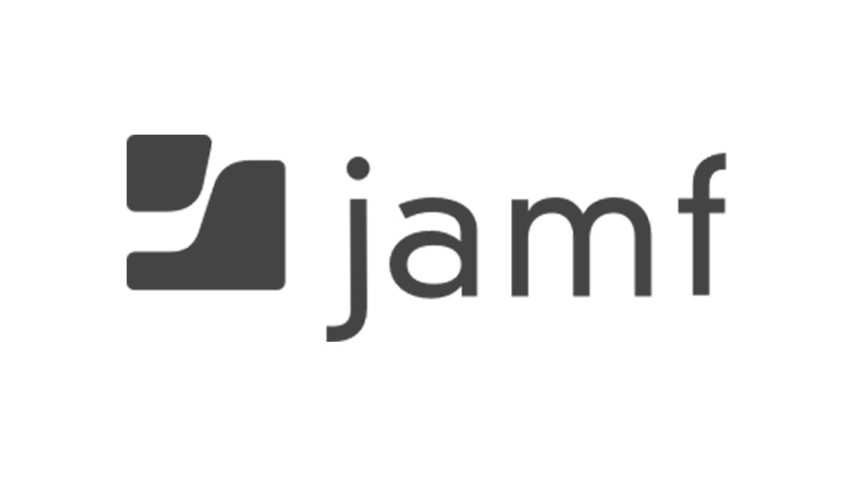 Jamf logo and branding pictured in black lettering on a white background.