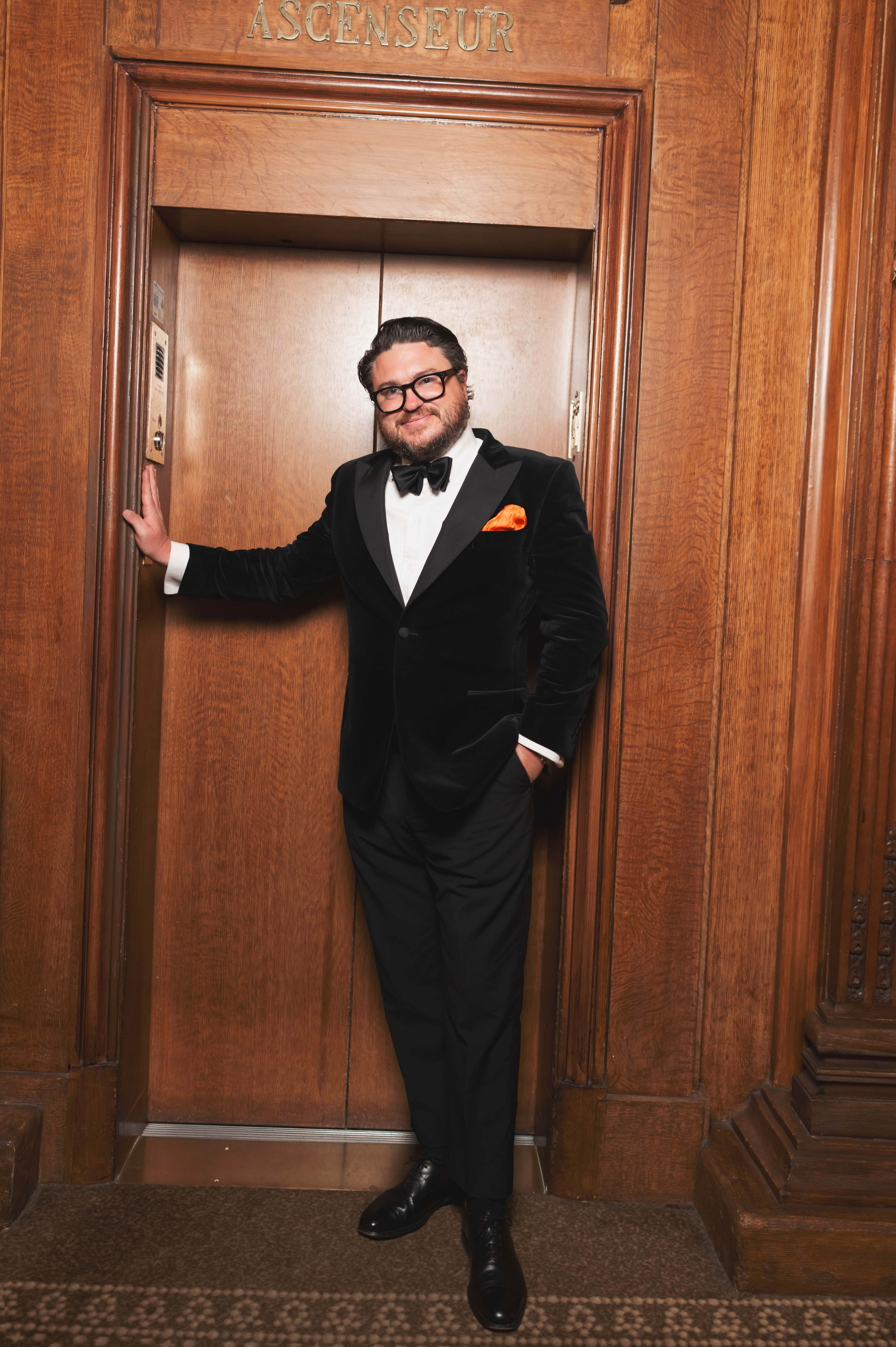 Adam Hay-Nicholls in black tie