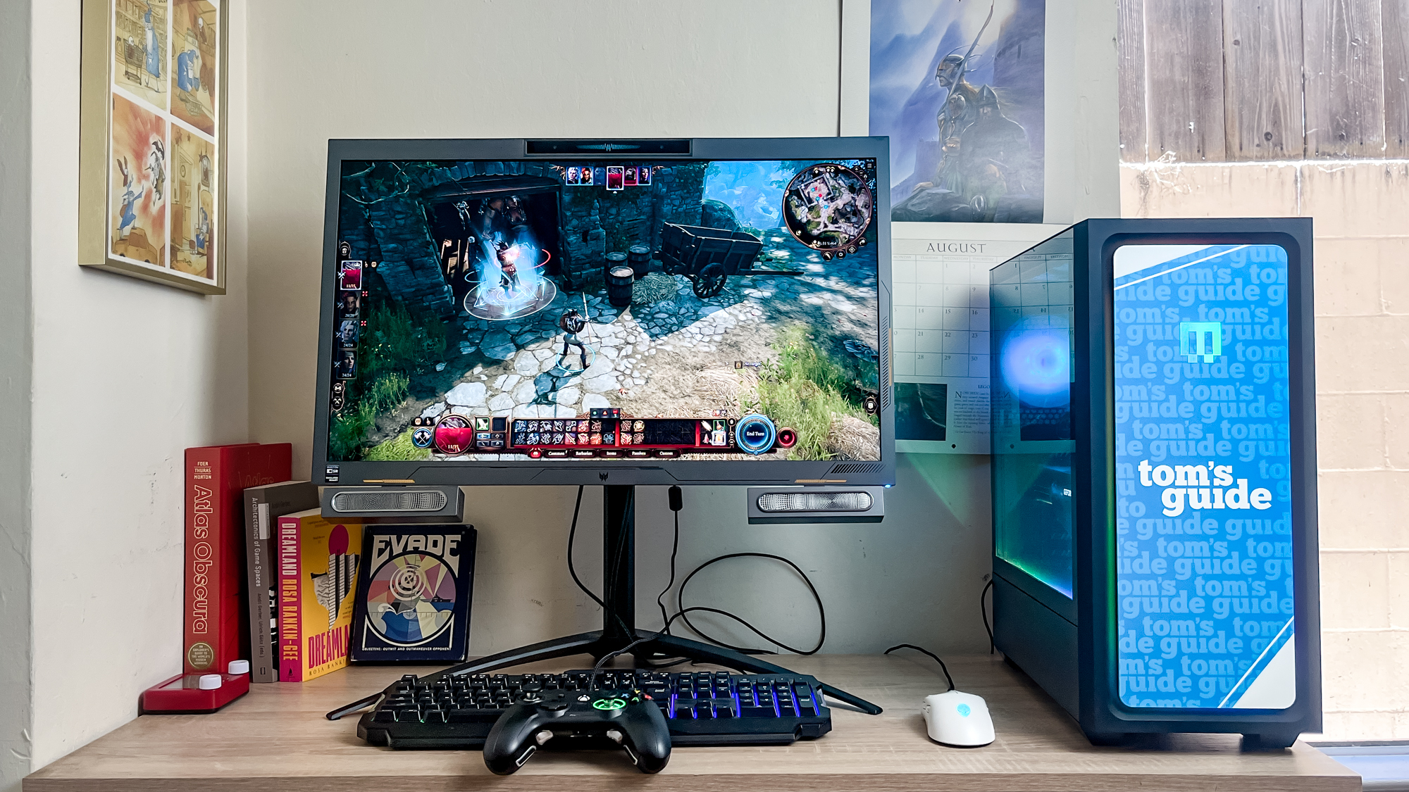 Maingear MG-1 gaming PC review unit in action
