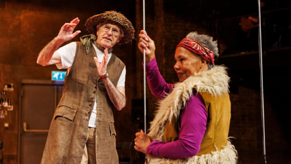 Actors James Hayes and Cleo Sylvestre on stage in As You Like It