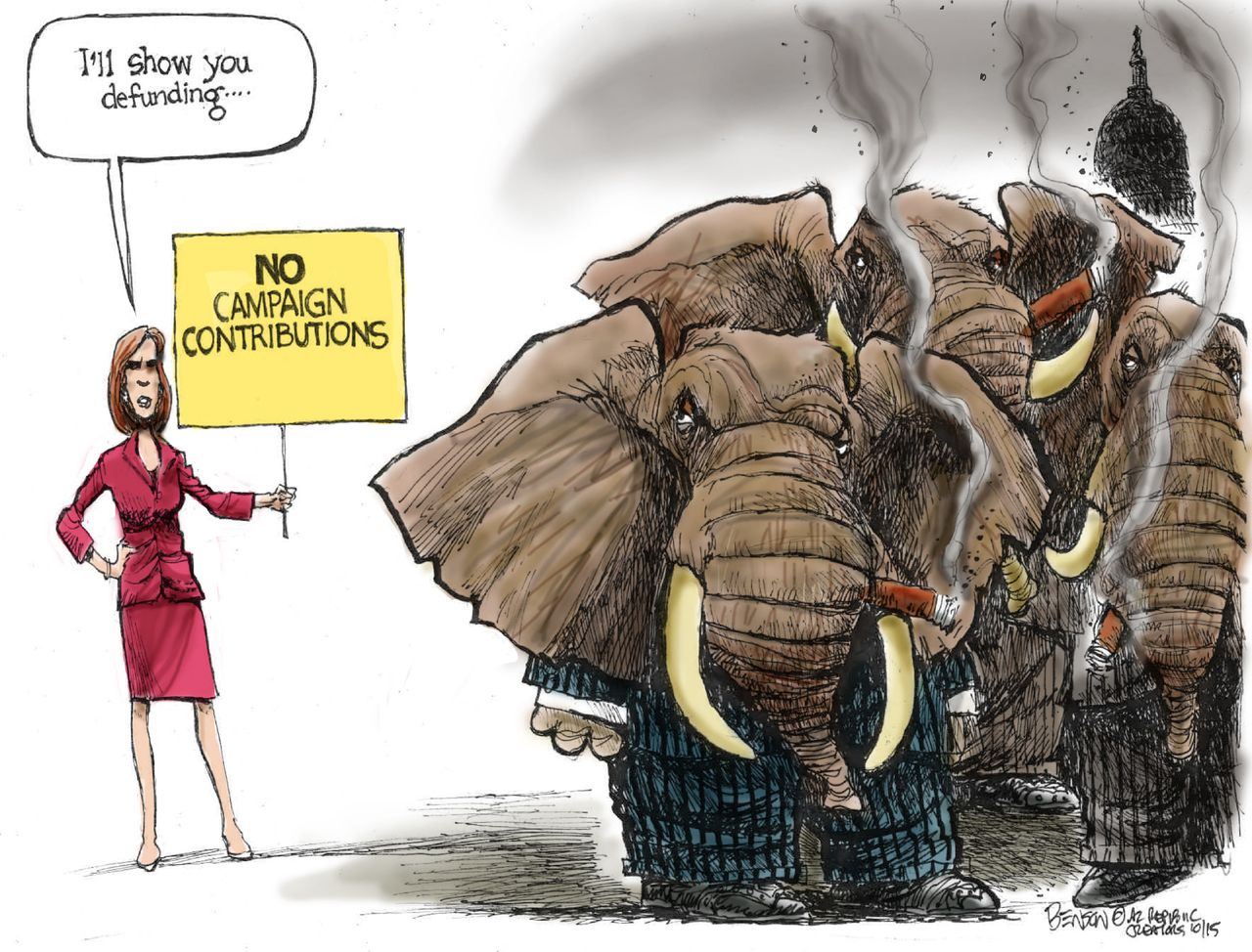 Editorial cartoon U.S. Planned Parenthood GOP