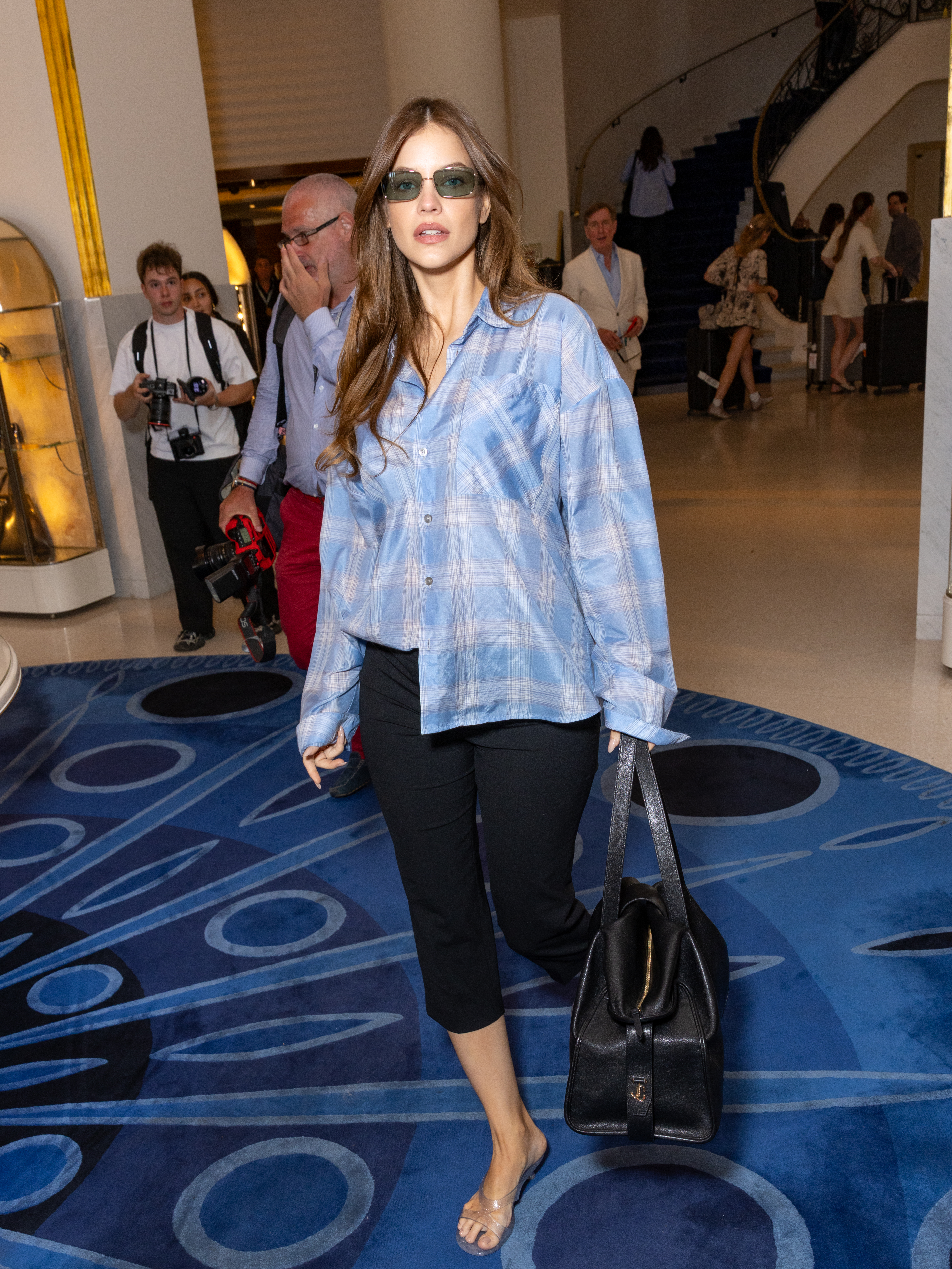 Barbara Palvin attending the 2026 Cannes Film Festival wearing her take on pregnancy style