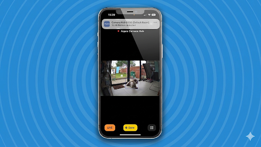 Screen grab of Aqara Home mobile app on iPhone screen showing motion detection