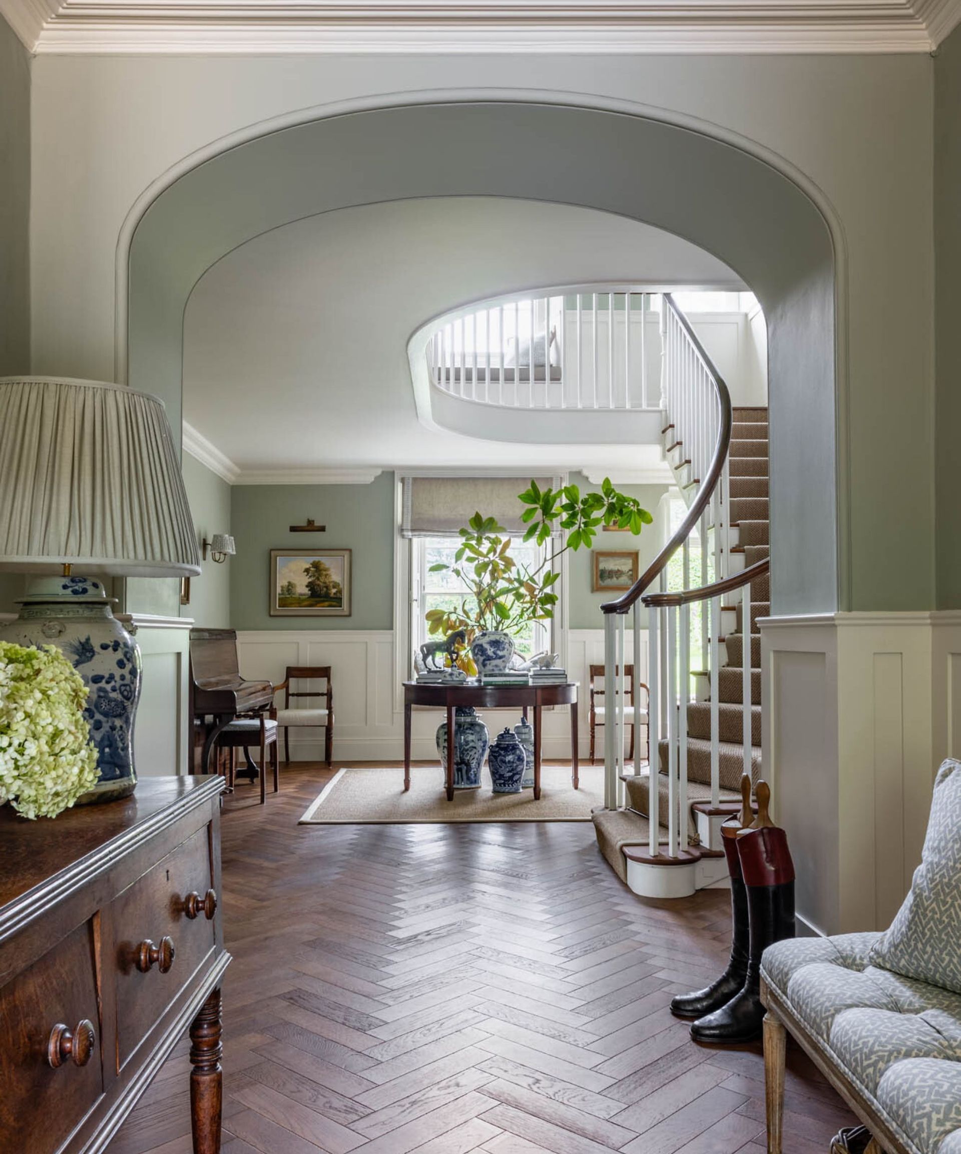 A large traditional entryway