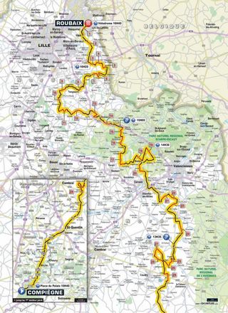 2017 Paris-Roubaix route