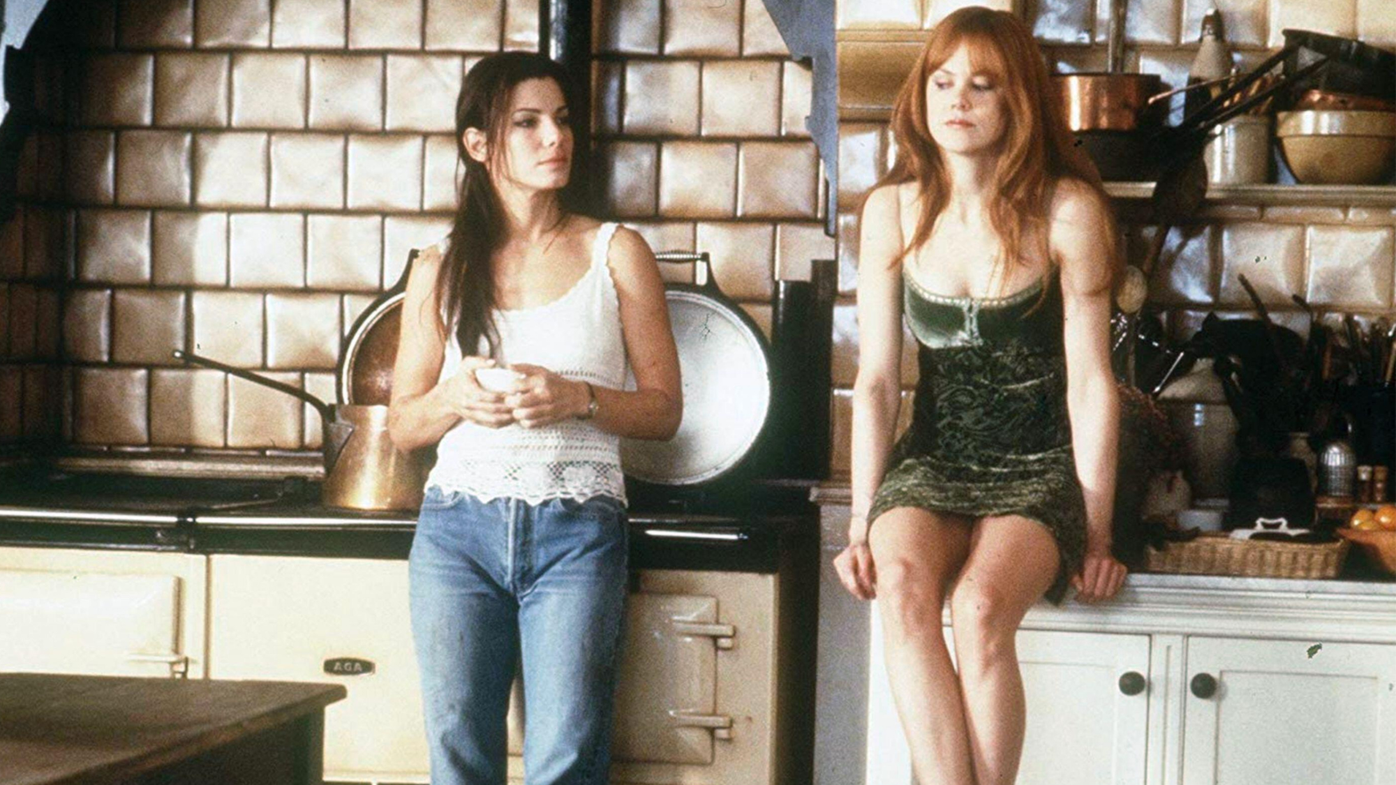 Sandra Bullock and Nicole Kidman as Sally and Gillian in Practical Magic
