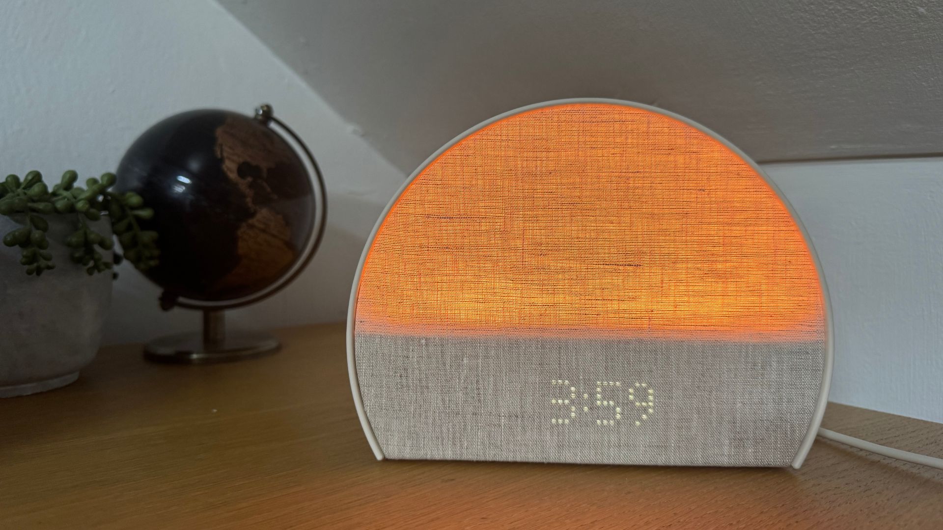 Hatch Restore 3 sunrise alarm clock with orange light