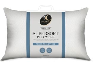 white rectangular pillow with blue stripes