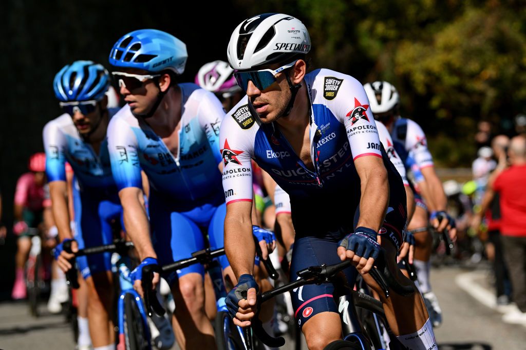LEGNANO ITALY OCTOBER 03 Davide Ballerini of Italy and Team QuickStep Alpha Vinyl competes during the 103rd Coppa Bernocchi GP BPM 2022 a 1907km one day race from Legnano to Legnano CoppaBernocchi on October 03 2022 in Legnano Italy Photo by Dario BelingheriGetty Images