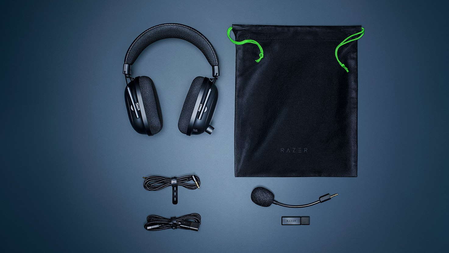 Razer Blackshark V2 Pro gaming headset and accessories