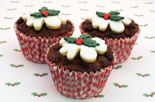 Christmad pud cupcakes