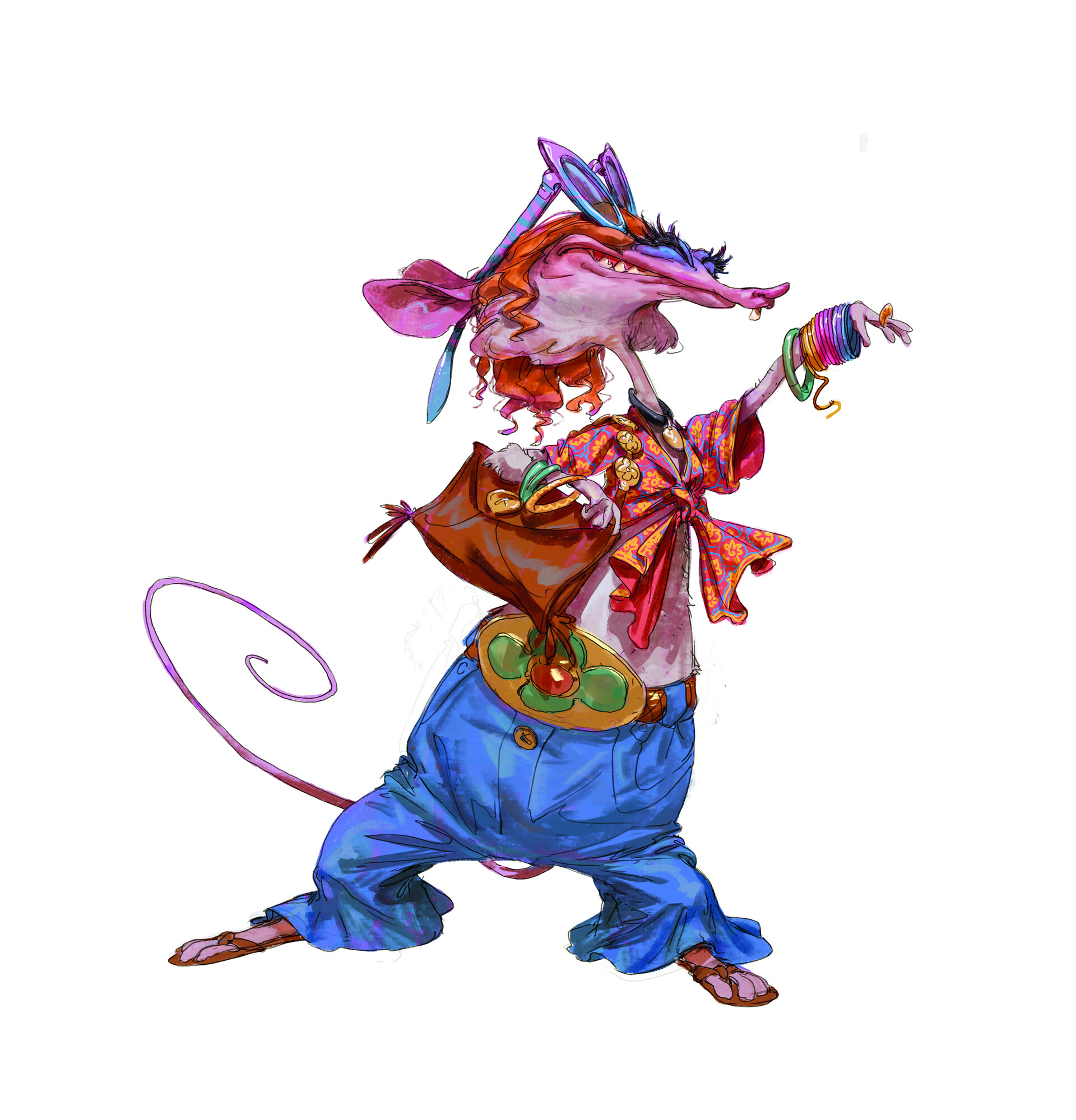 Character design for a rat character