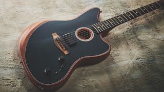 Fender American Acoustasonic Jazzmaster guitar in black finish