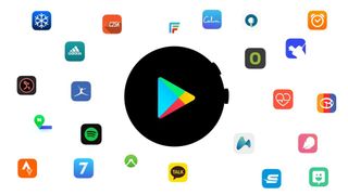Logos for various apps available on Wear OS 3
