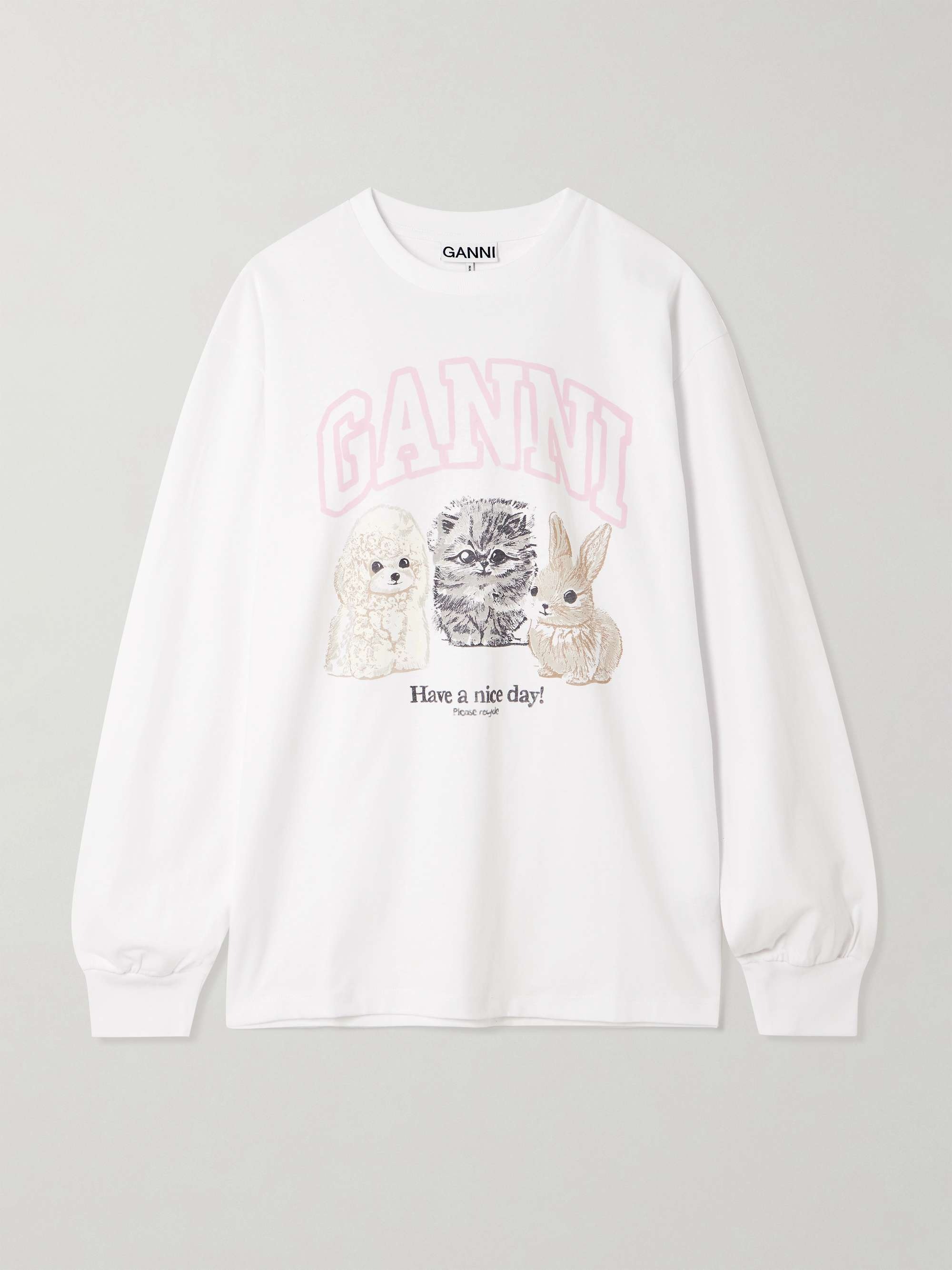 Ganni, Oversized Printed Jersey