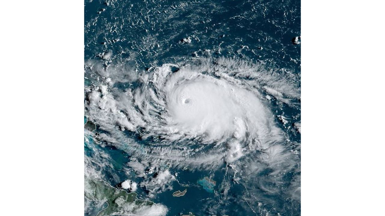 Hurricane Dorian's eye is clearly visible from space in this view from NOAA's GOES-East satellite taken on Aug. 31, 2019.