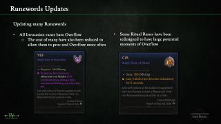 Diablo 4 campfire slide showing Runeword amendments