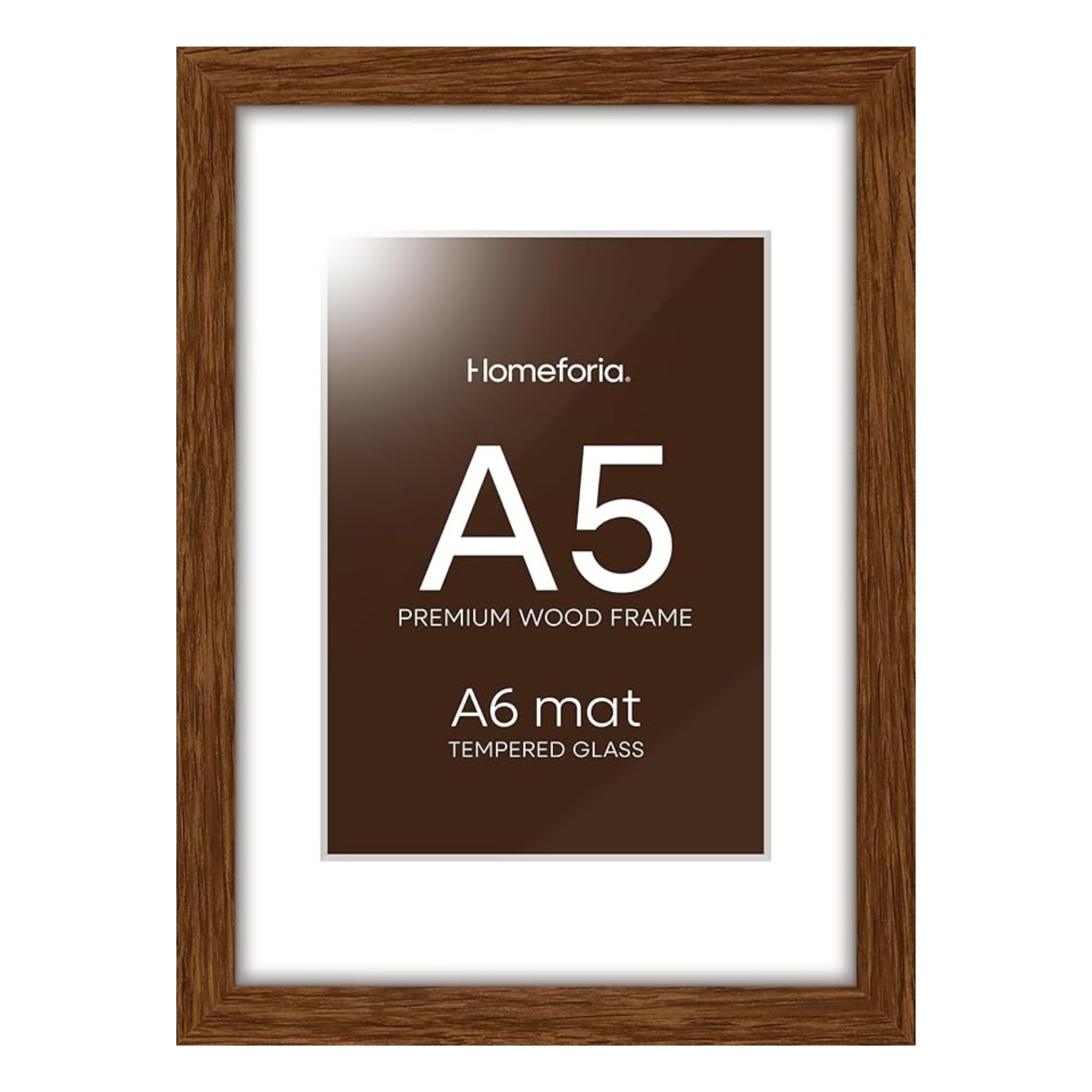 Dark wood picture frame