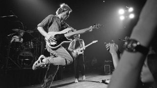 Drummer/percussionist Stewart Copeland, bassist/singer Sting, and guitarist Andy Summers of the Police perform at The Agora Ballroom on April 27, 1979 in Atlanta, Georgia