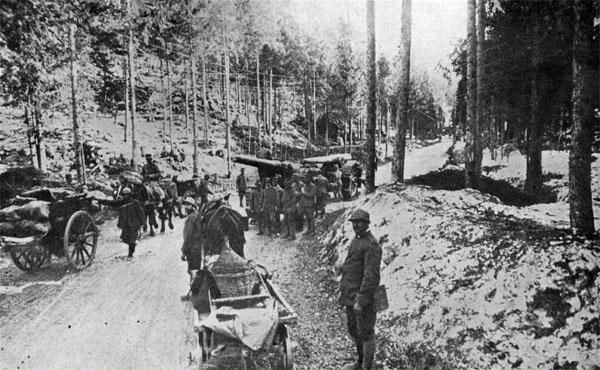 WW1 artillery on Monte Grappa.