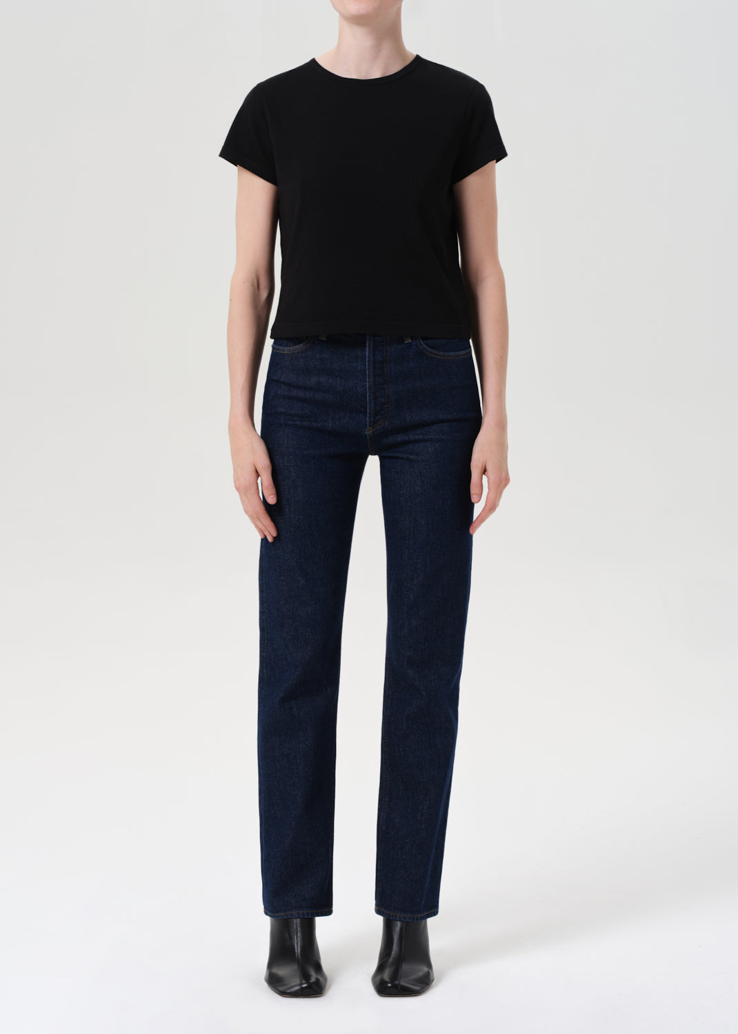 90's Pinch Waist High Rise Straight Long (comfort Stretch) in Reissue - 23 / Reissue