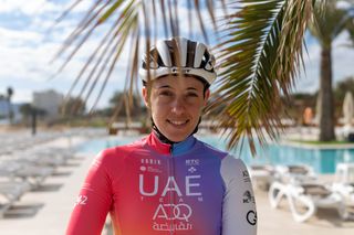 Linda Zanetti at the UAE Team ADQ training camp