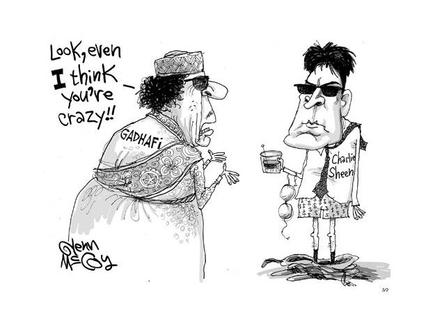 Charlie Sheen one-ups Gadhafi