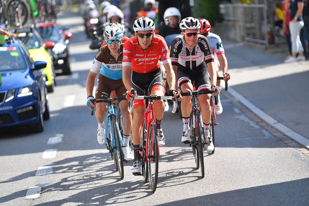 Michael Gogl leads the breakaway during stage 6 at Tour de Suisse