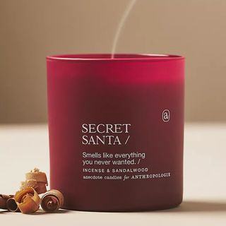 Anecdote Secret Santa Glass Candle