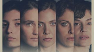 The Good Mothers official key art with pictures of five women's faces looking at the camera.