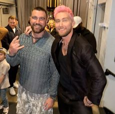 NSYNC's Lance Bass Poses With Travis Kelce at a Justin Timberlake Concert