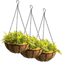Tosnail 3 Pack Metal Hanging Planter Basket with Coco Coir Liner |£14.99 at Amazon
