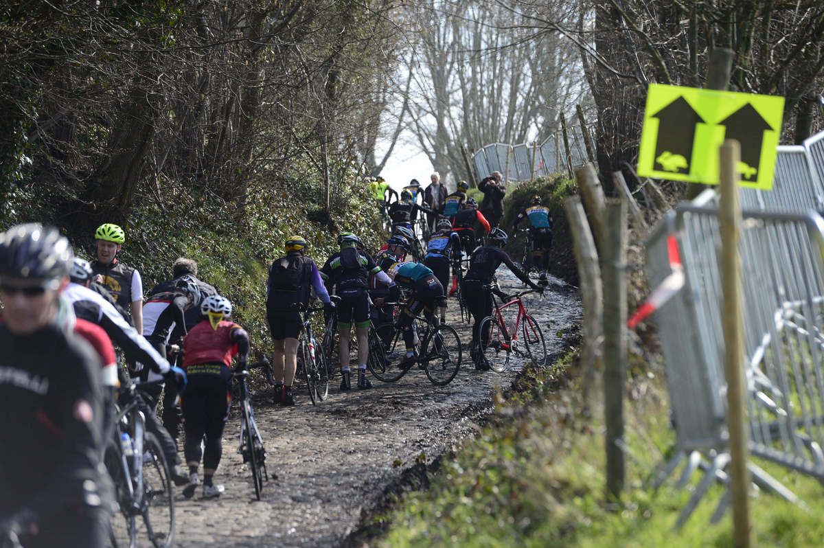 There were plenty of fans heading out for a ride of the Flanders route