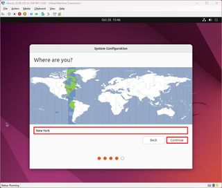 Ubuntu setup region