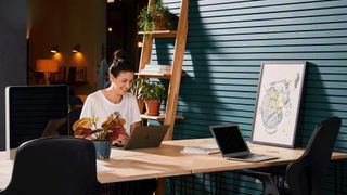 Woman working at desk