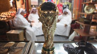 The Fifa World Cup on display in Doha, Qatar