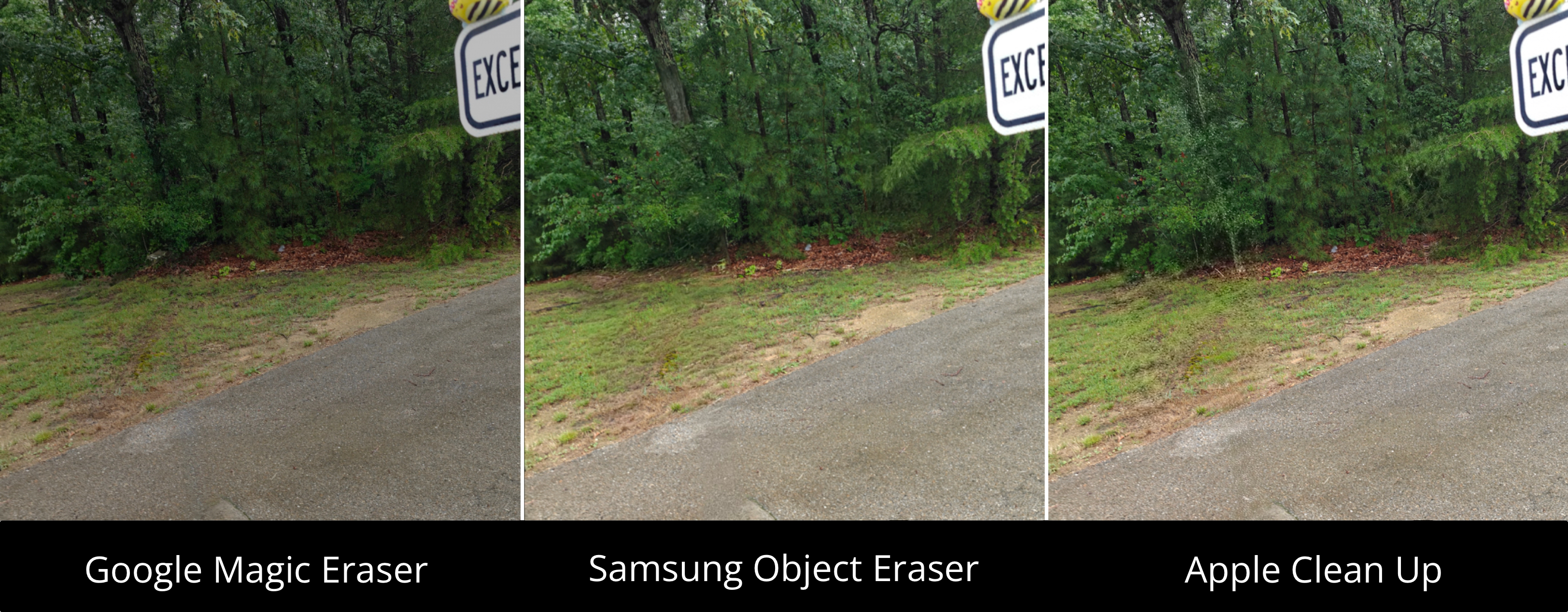 Google Magic Eraser vs. Apple Clean Up vs. Samsung Object Eraser