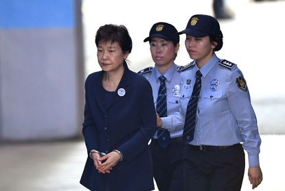 Former South Korean President Park Geun-hye led to her court hearing