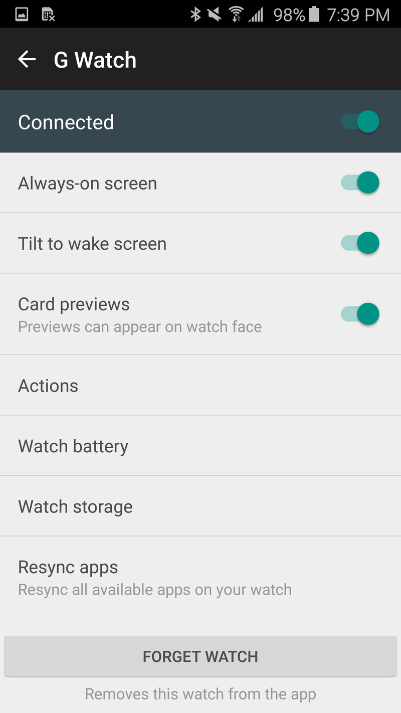 Android Wear companion app