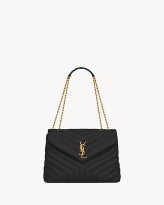 Saint Laurent, Loulou Monogram Medium Leather Shoulder Bag