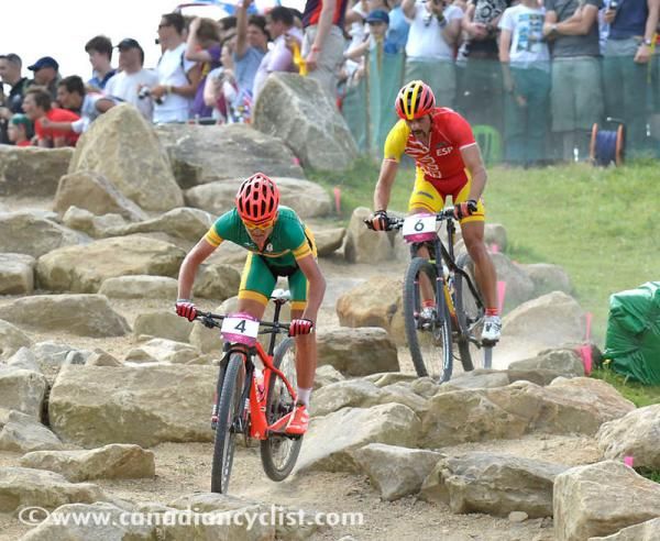 Burry Stander (South Africa) leads Jose Antonio Hermida (Spain)