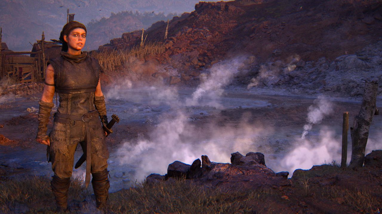 Screenshot of Senua's Saga: Hellblade II running on Xbox Series X, Windows PC, or ASUS ROG Ally.
