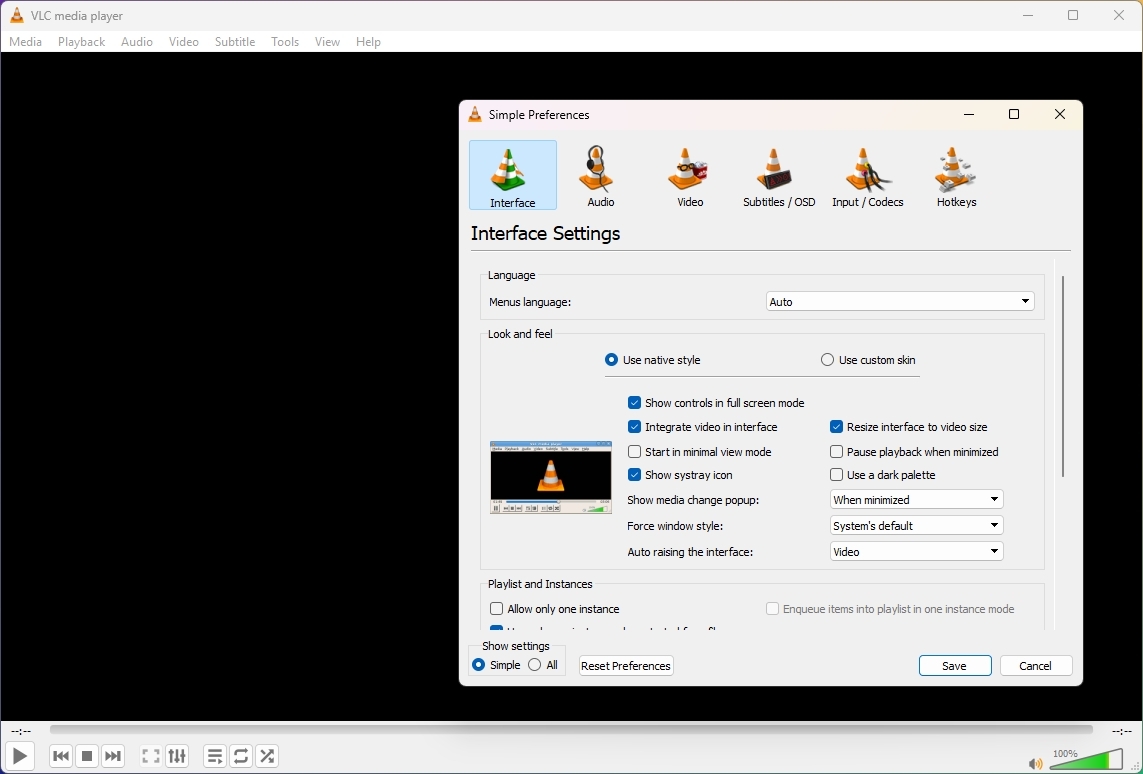 VLC player for Windows 11