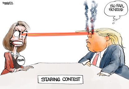 Political Cartoon U.S. Nancy Pelosi Trump State of the Union
