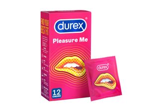 A product shot of the Durex Pleasure Me condoms, some of the best condoms