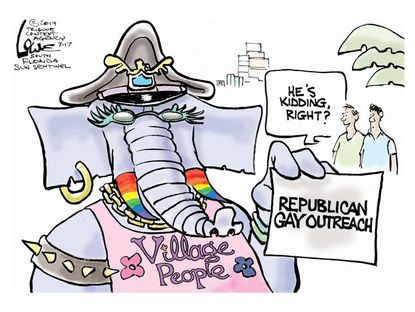 Political cartoon Republicans LGBT