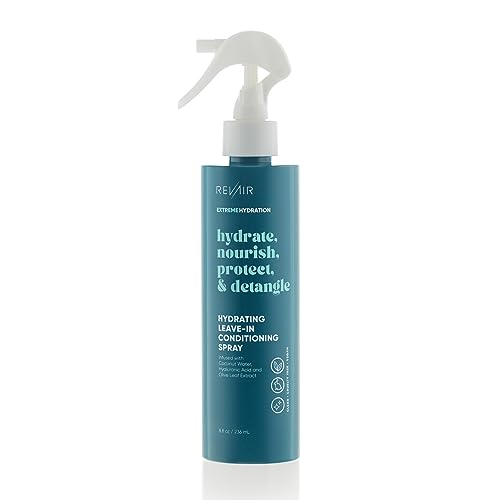 Revair Leave-In Conditioner Spray, Hydrating - Cruelty-Free, 8 Fl Oz (for Curly Hair, Heat Protection, Hair Detangler, Vegan Detangling Spray, Women)